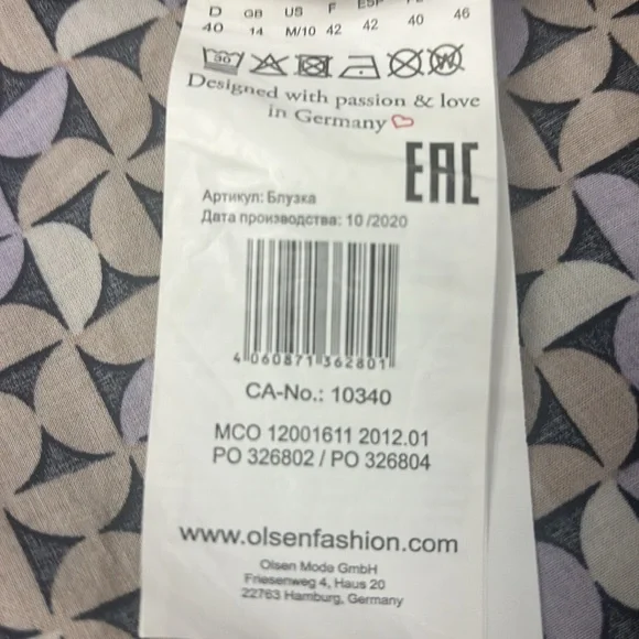 OLSEN Geometric Patterned Shirt - Picture 6 of 10